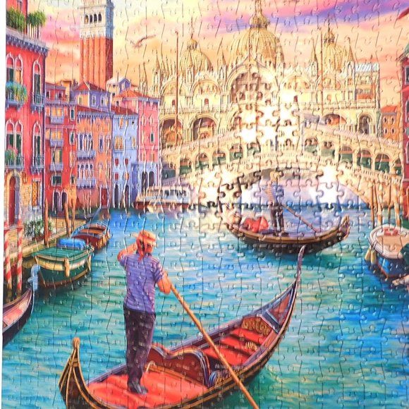 Buffalo SIGHTS OF VENICE Jigsaw Puzzle 1000 Pieces w Poster Night & Day COMPLETE - Picture 5 of 10